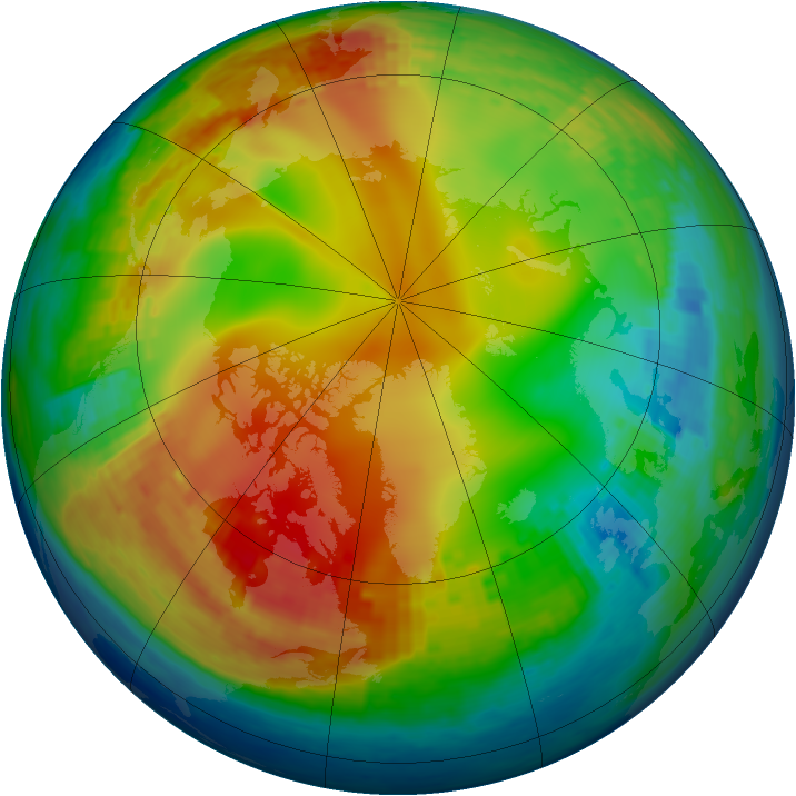 Arctic ozone map for 18 January 2002